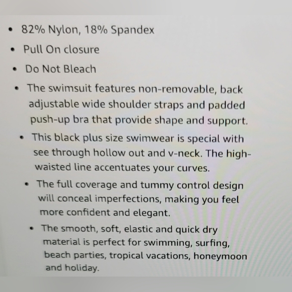 NWT Stunning Crochet Detail Plus Size Bathing Swim Suit One Piece White XXL - Picture 7 of 12